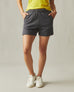 Women's Side Slit French Terry Short - Dark Charcoal